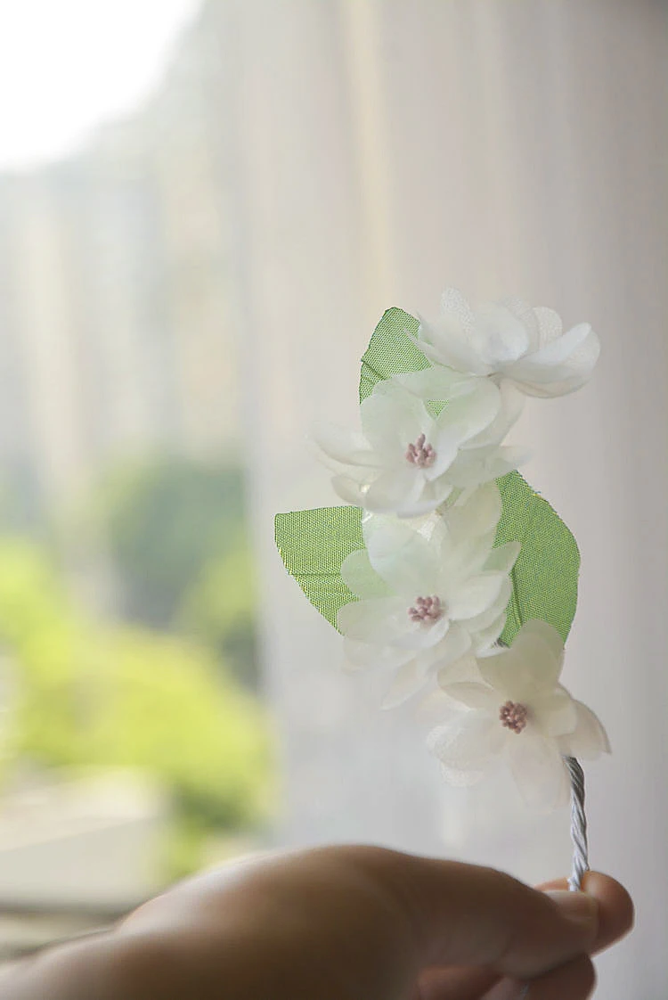 100-50 Stück. 3D Gepresste Organza-Blütenblätter, Handgemachte Blumen, Hochzeitskleid, Kopfschmuck-Zubehör, DIY, RS4854 – Detail 12