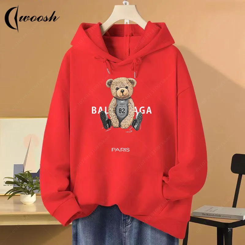 2024 Children Cotton Pullover Men\'s Womens Fashion Luxury Designer Hooded Sweatshirts Harajuku Family Matching O-neck Streetwear