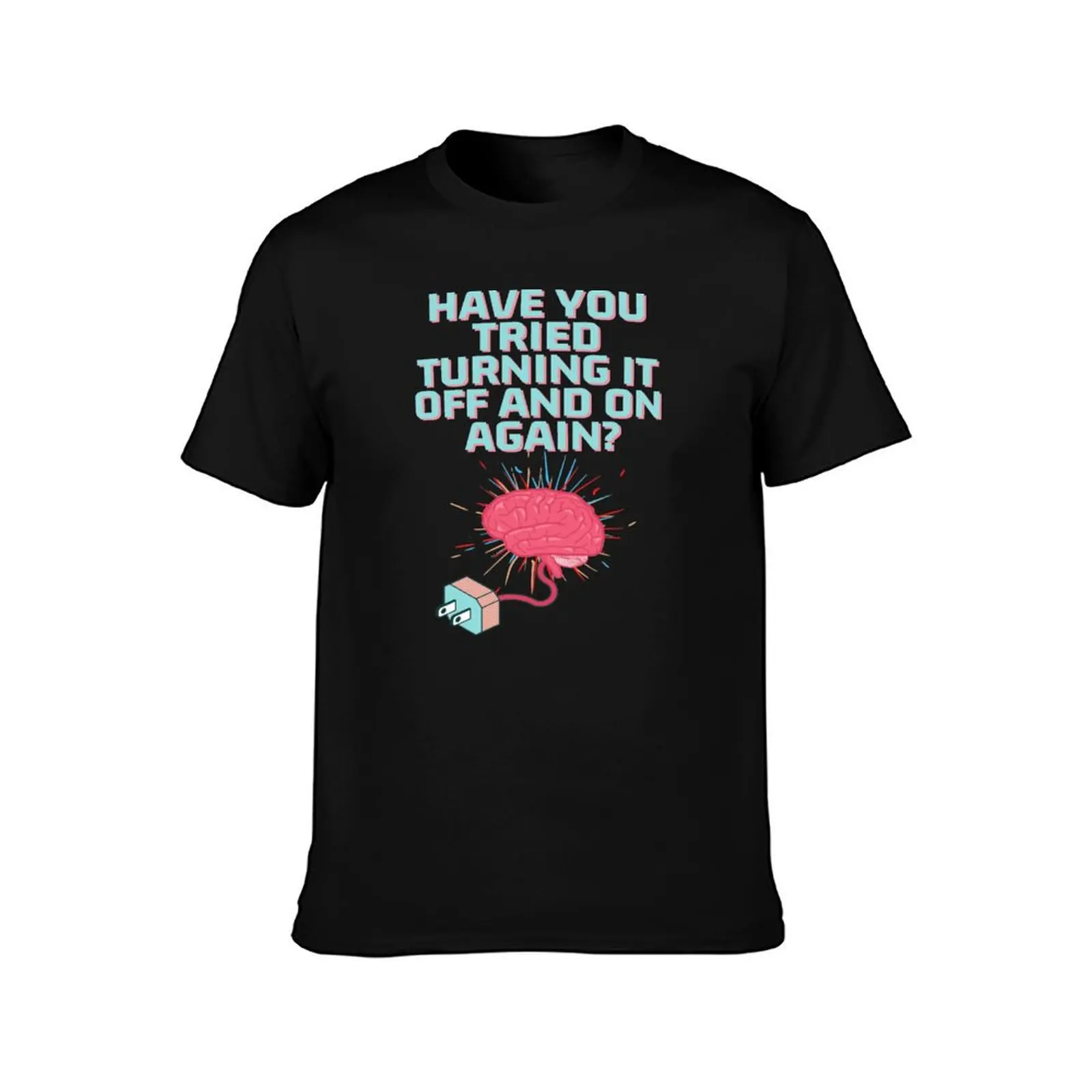 Brain is having technical difficulties T-Shirt Large Size Loose Casual Tee T-Shirt