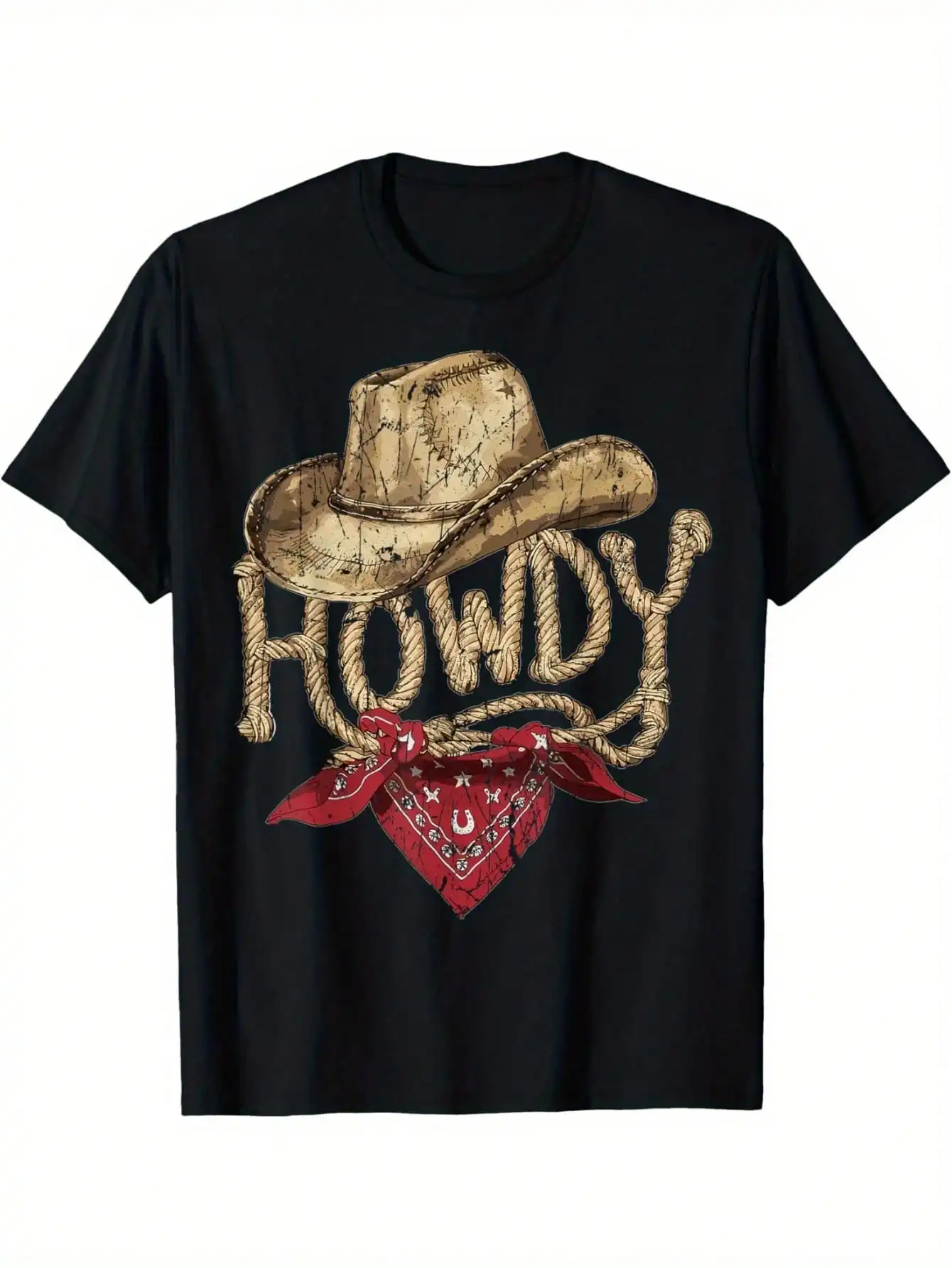 

Мужская черная хлопковая рубашка Howdy Cowboy в стиле вестерн для вечеринки по случаю дня рождения для любителей родео и ковбой