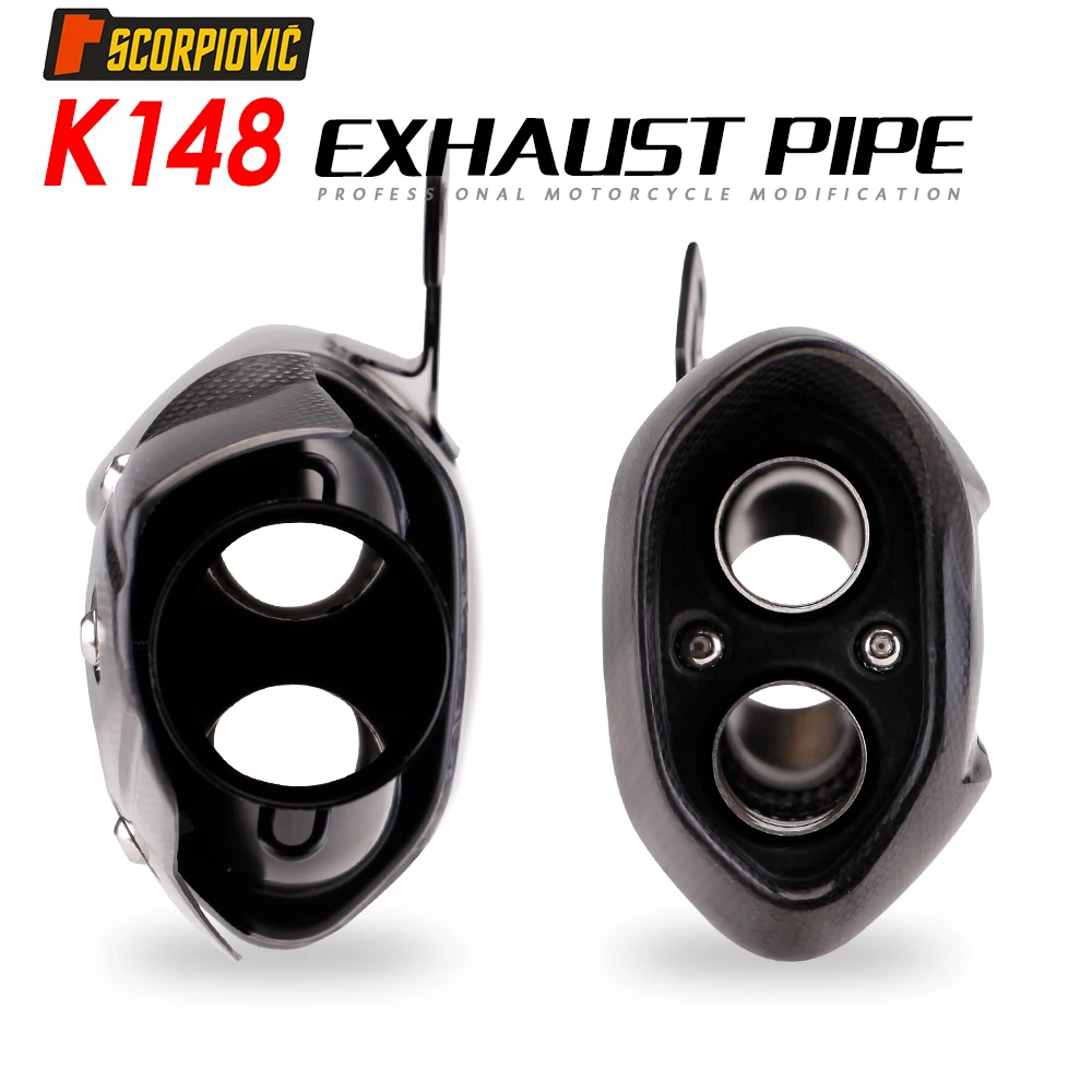 Universal style of tail muffler for motorcycle modification For MT07 Z400 CBR300 Z1000 ZX10R Tmax530 Nmax155 Pcx125 K148 K174