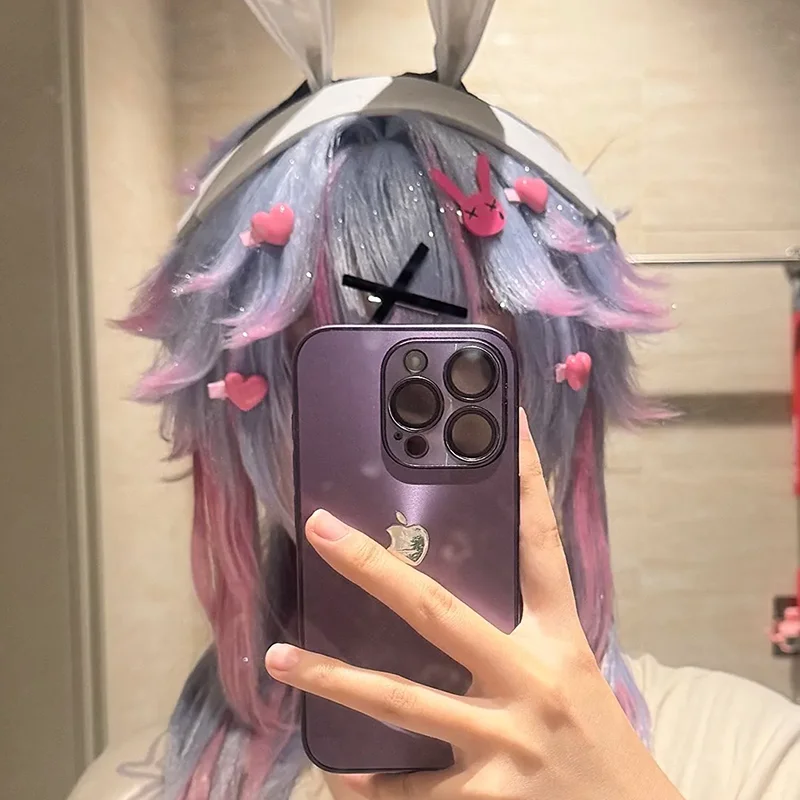 Anime Coniglio Foro Cosplay Forcina Ragazza Lolita Coniglio Cuore Clip di capelli Copricapo Carino Copricapo Masquerade Gioielli Accessori per capelli