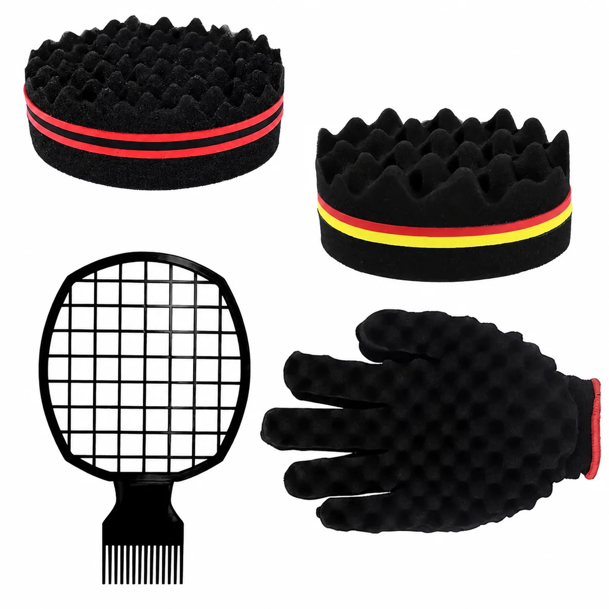 Twist Sponge Coil - Afro Saç Sünger Fırça Seti Çelik