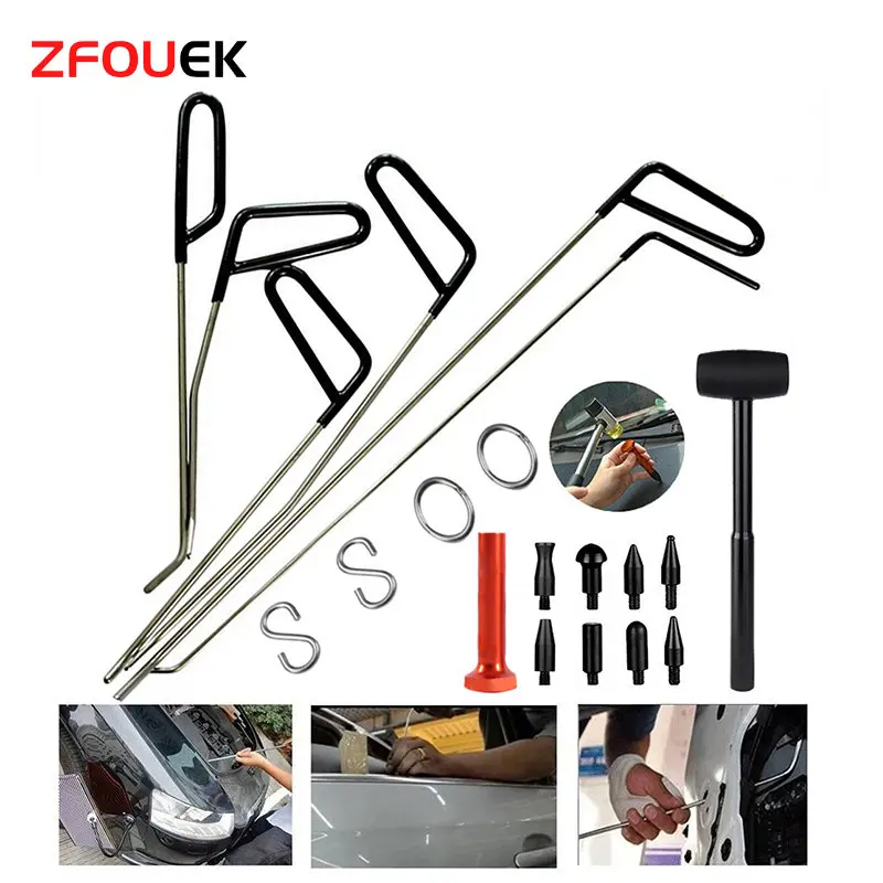 

Car Dent Repair Hail Remover Hooks Rods Auto Paintless Dent Removal Door Dent Dings Removal Painless Tools for Automotive