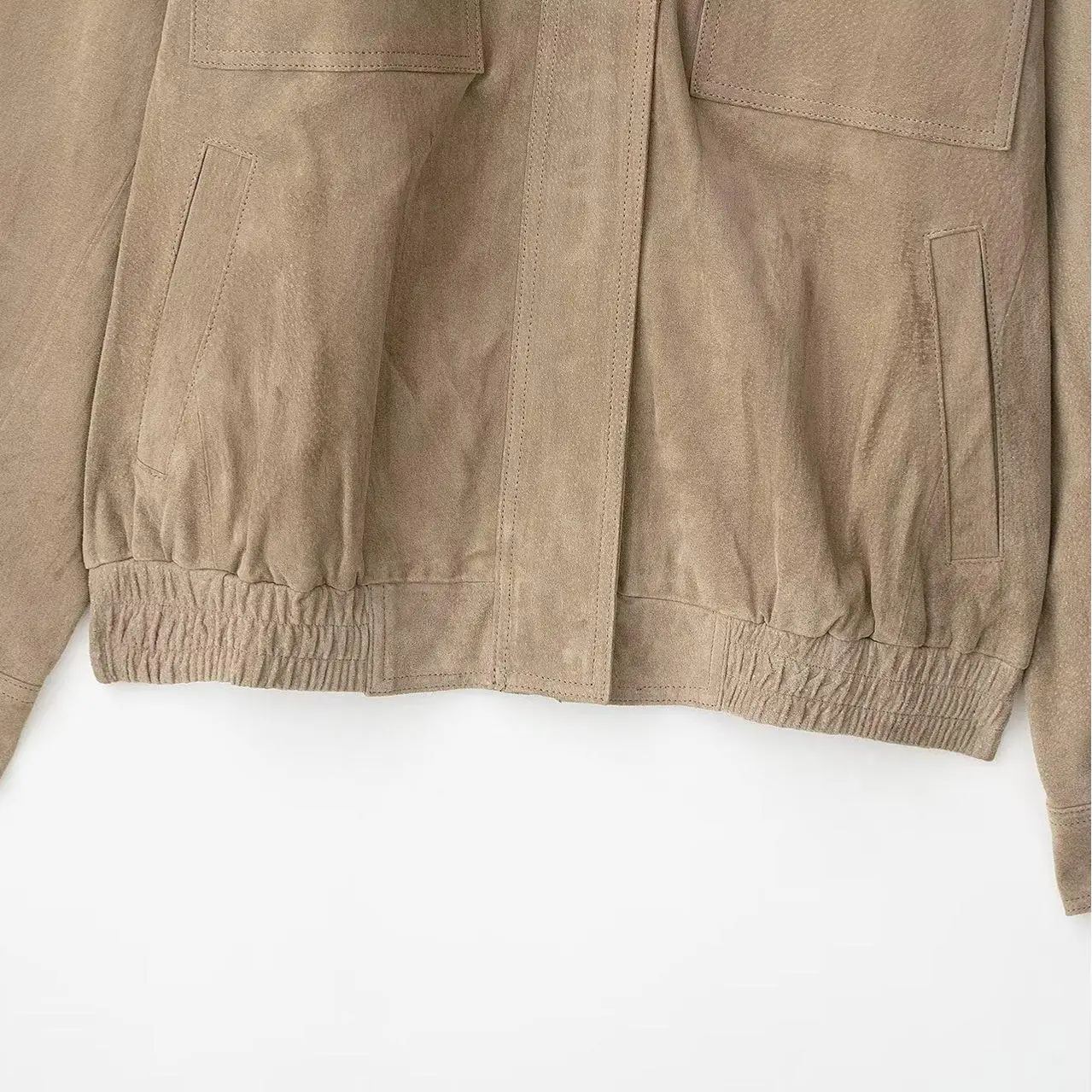 Faionable Velluto Pelle Jaet Donna Street Sle Loose Fit Colore puro Autunno Nuovo arrivo i Colletto alla coreana ket Abbigliamento da lavoro