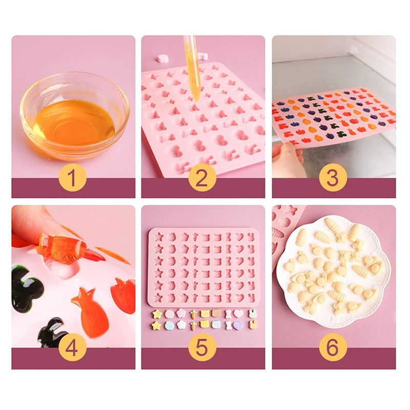 Mixed Cartoon Fruit Animal Geometric Heart Fondant Silicone Mold DIY Chocolate Candy Jelly Cake Cookie Mold Ice Cube