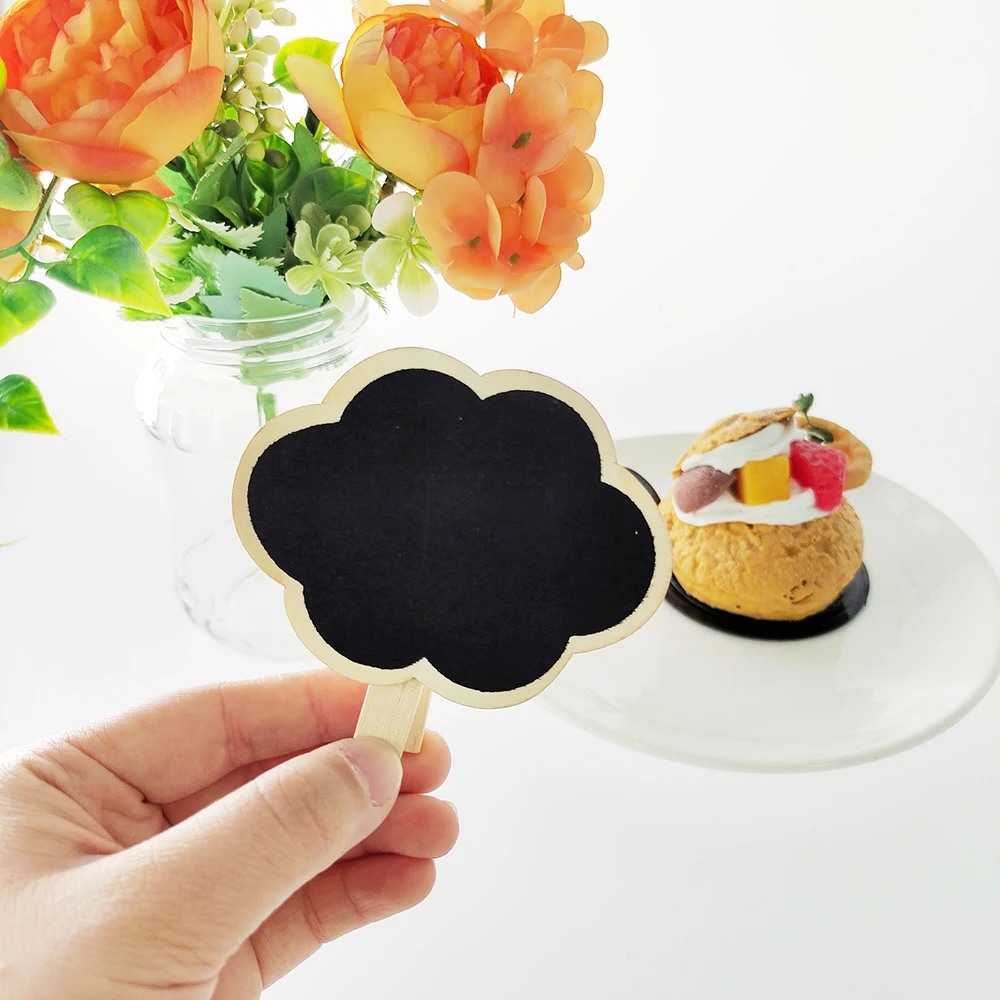 Mini Blackboard Clips Wooden Message Board Rectangle Writing Board Clip Panel Card Memos Label Brand Price Place Number Table