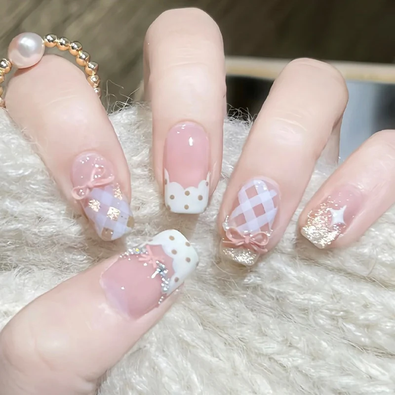 Pennello professionale per nail art scozzese per tartan e linee Pennello da disegno per pittura con dettagli sottili Strumento per unghie per manicure con estensione gel UV fai-da-te