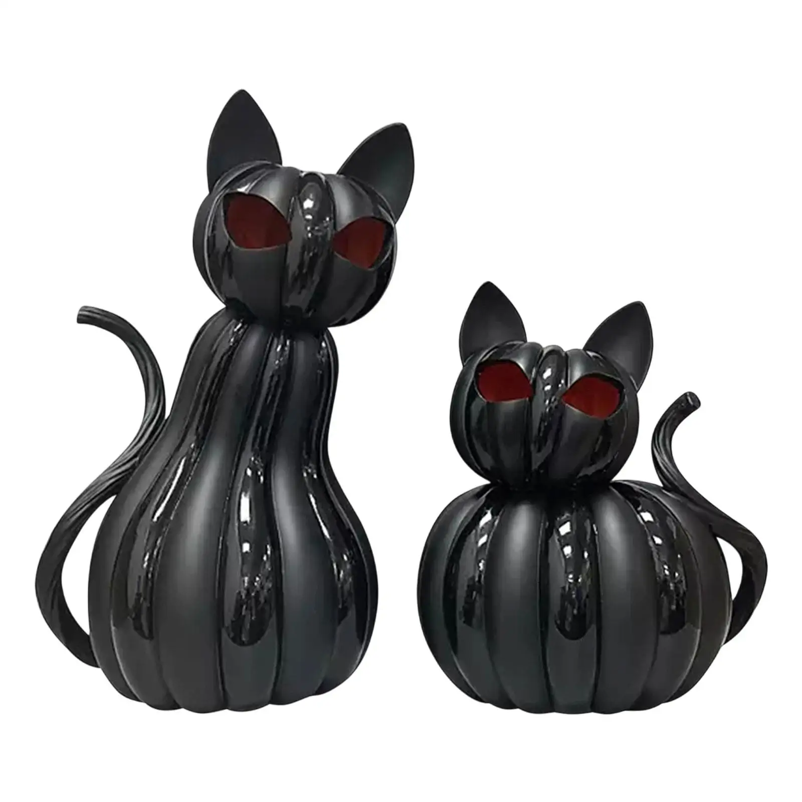 Halloween Cat Pumpkin Decor Ornament for Party Gifts Bathroom Indoor Outdoor