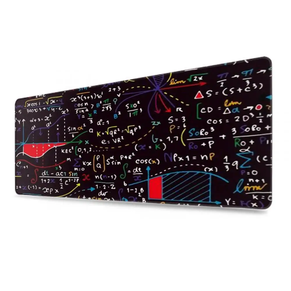 Geometric Math Formula Mouse Pad Gaming XL Home Custom New Mousepad XXL Playmat Office Natural Rubber Non-Slip PC Table Mat