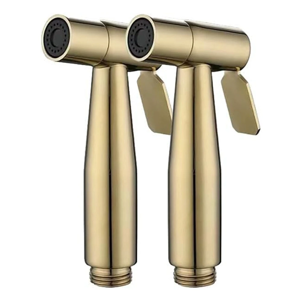 ABMS-2Pcs Bidet Toilet Sprayer Stainless Steel Handheld Bidet Sprayer Bathroom Diaper Sprayer For Kitchen Toilet Cleaning