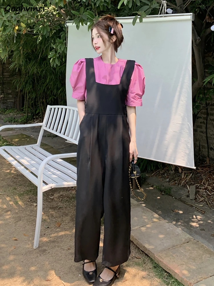 Jumpsuits Women Tender Ladies Classy All-match Casual Gentle Elegant Fashion Stylish Streetwear Design Summer Simple Pockets Ins