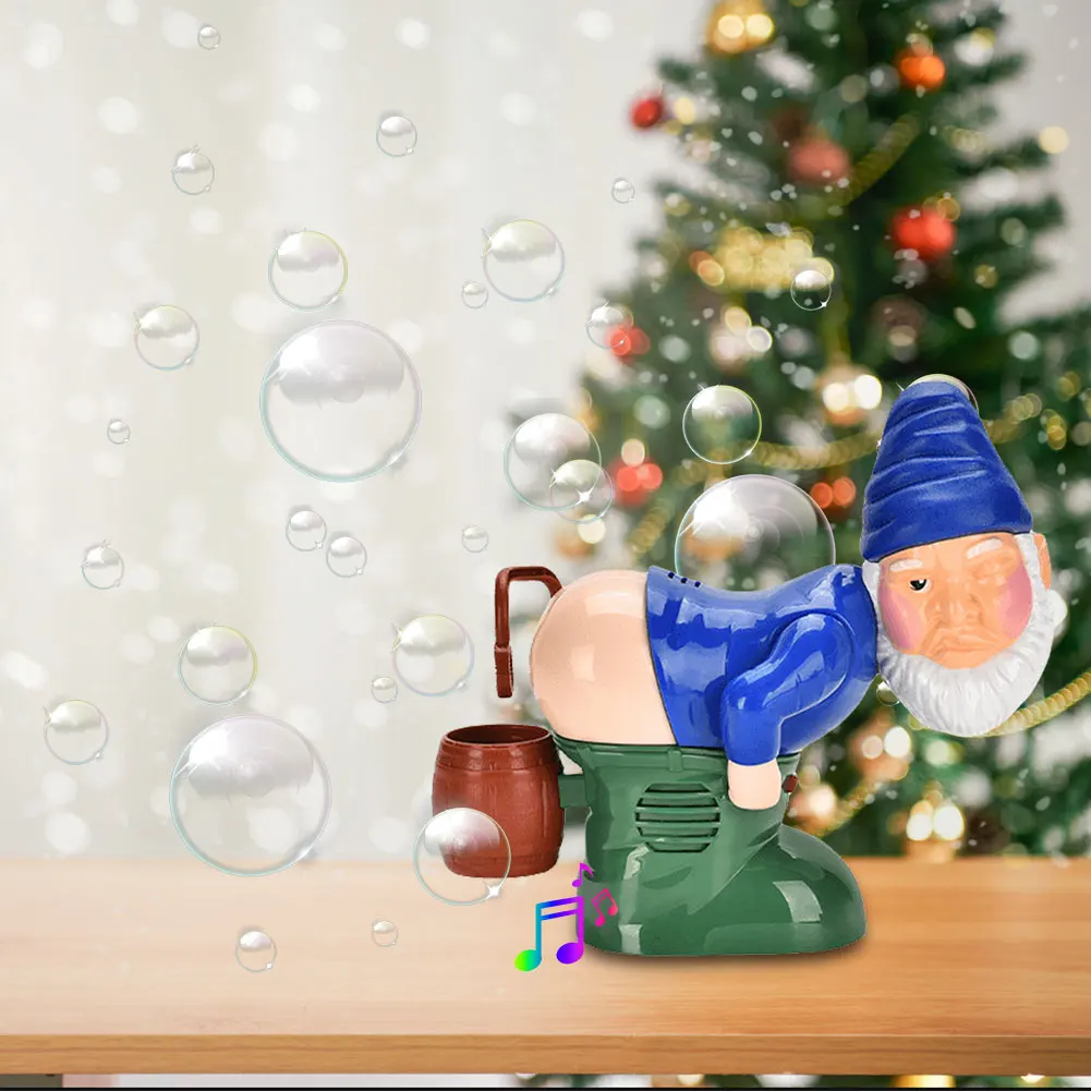 Babbo Natale Soffiatore per bolle di Babbo Natale Creatore di bolle creativo e divertente con suono e luce Bomboniere natalizie a batteria
