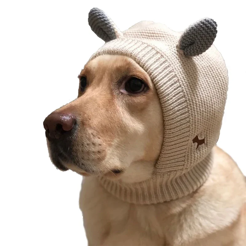 Chapéu para cachorro de estimação outono inverno bonito à prova de vento quente orelhas de coelho sapo óculos chapelaria veludo malha chapéus filhotes acessórios para animais de estimação