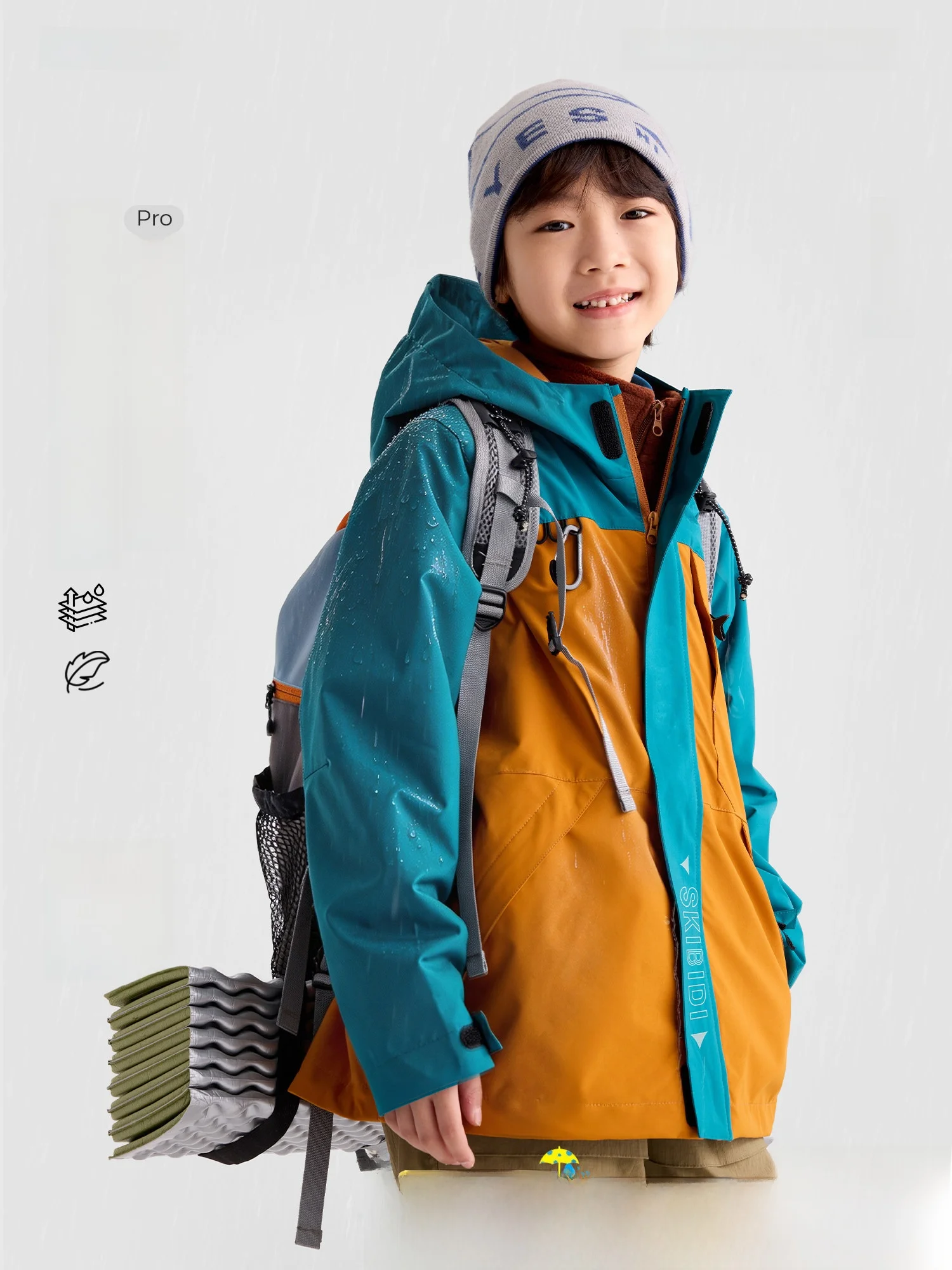 Outdoor Children's Jacket Purrfect Diary Gulu Diary Kids' Color Block Windbreaker Autumn Winter Unisex Polyester Fiber Coat