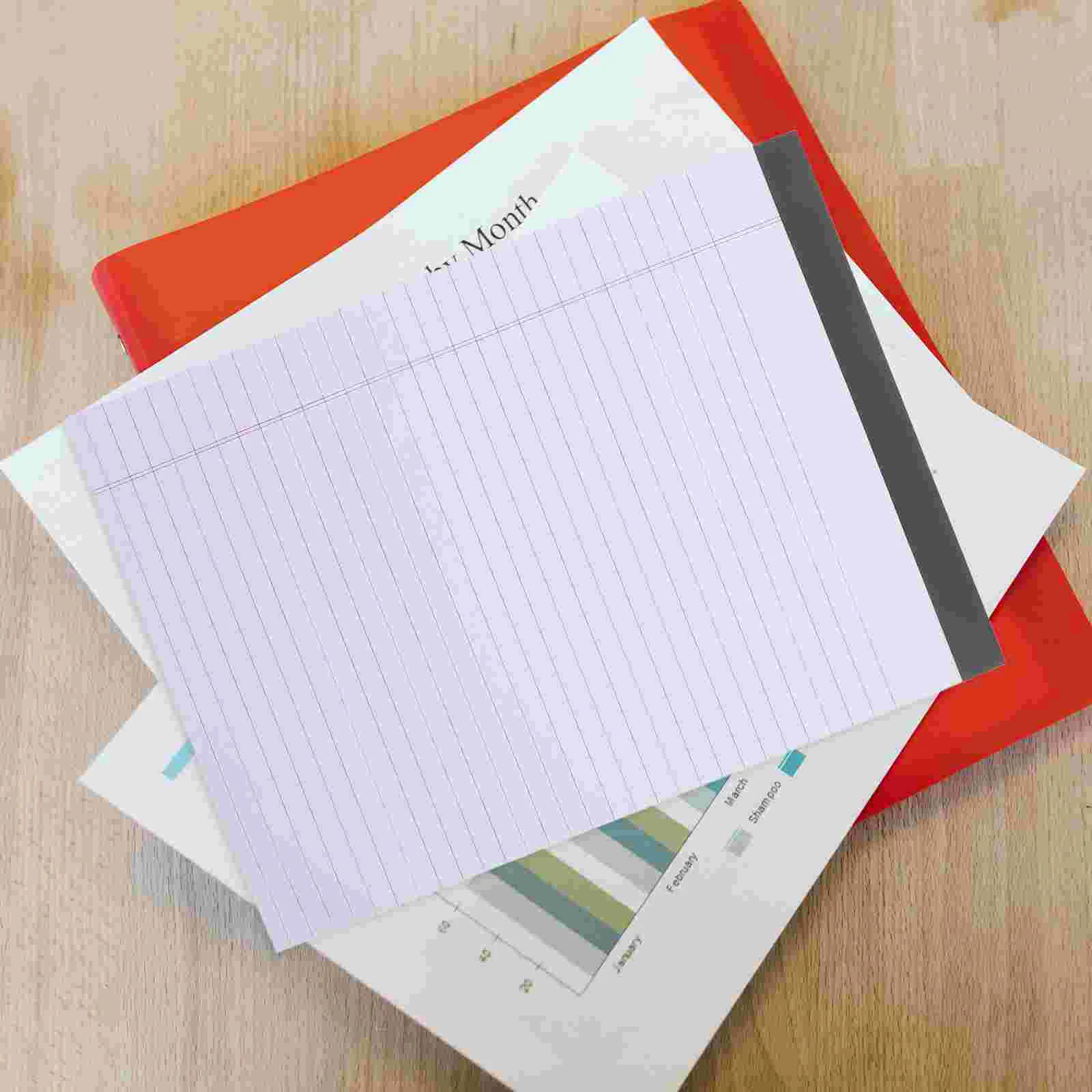 4 Pcs Binder Notebook Take Paper Pocket Notepad Tearable Pads White Small Legal