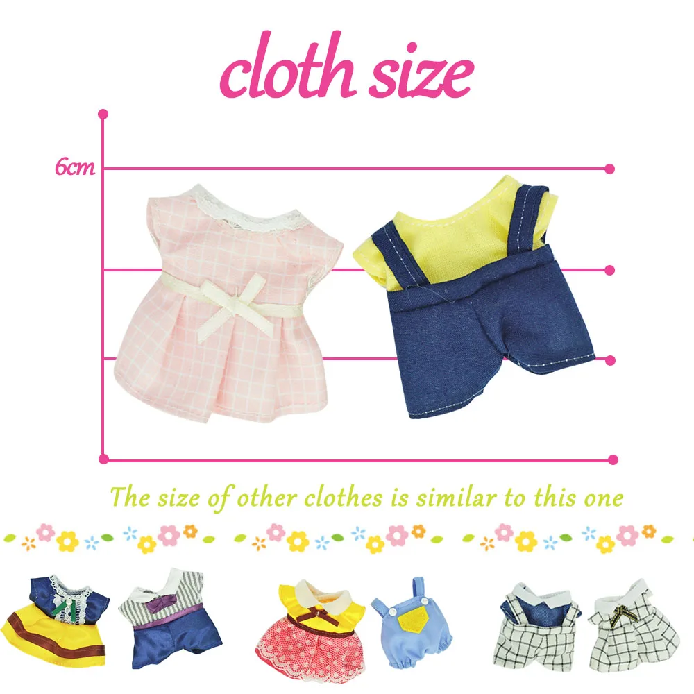 Vêtements de poupées pour filles, 12 styles, jupe, pantalon, gilet, Compatible avec la forêt, la famille des animaux, jouets en peluche, bricolage, nouvelle collection 2023, 1/12