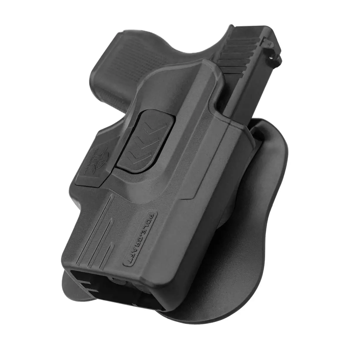 Glock 43 Holster OWB Paddle Holsters for Glock 43 / Glock 43X, Outside Waistband Open Carry Polymer Holster with Safety Lock image 4