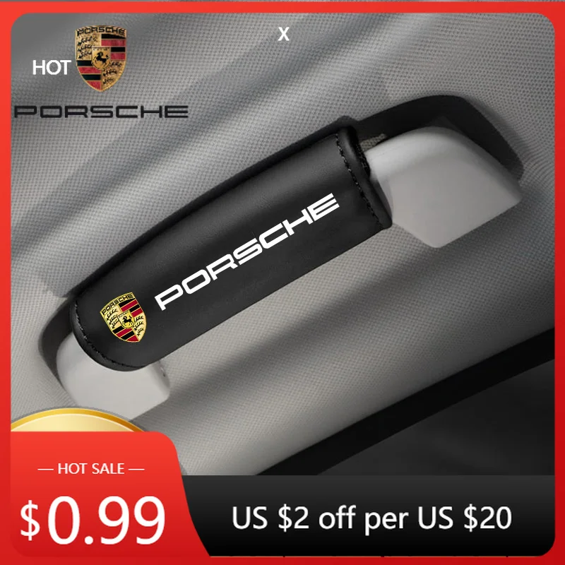 

Наклейка на автомобиль для Porsche Cayman, Cayenne, 911, Macan, кожаная накладка на ручку крыши автомобиля, защита для ручки поручня, перчатки-накладки для Porsche Cayenne