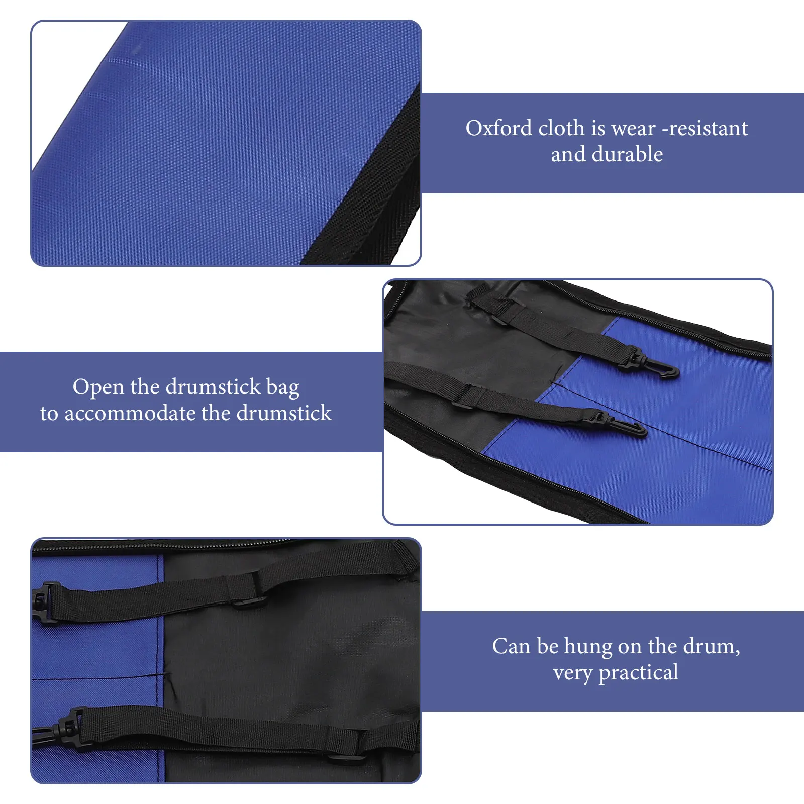 

Portable Oxford Cloth Drum Stick Bag Durable Washable Drumstick Storage Pouch Practical Drum Accessory Holder Drumstick Holder