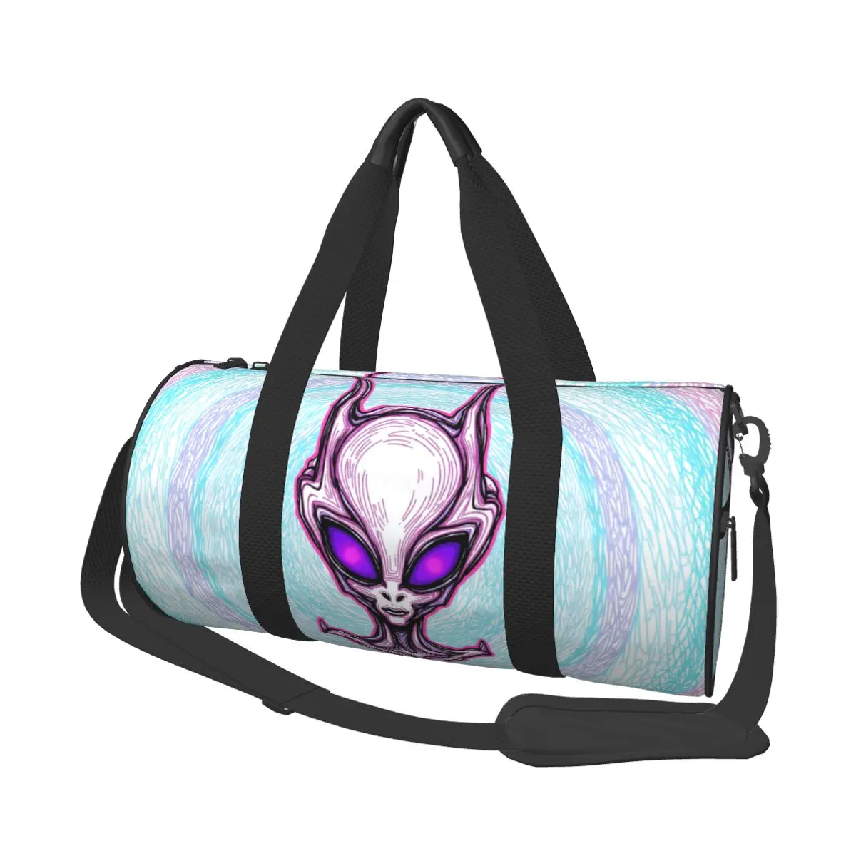 Y2K Alien Print Tote Bag Travel Bag Duffel Bag Fitness Bag Hand Luggage Travel Bag Harajuku Anime Gothic Funny Streetwear Style