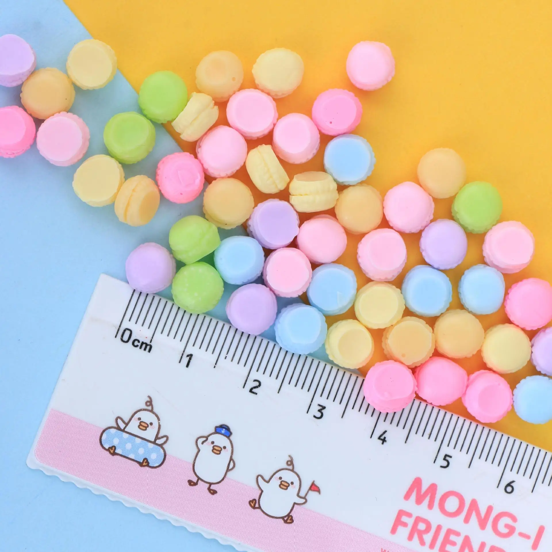 10Pcs Mixed Mini Macaron Resin Decoration Crafs Flatback Cabochon Scrapbooking For Phone Decor Embellishments Dolls Accessories