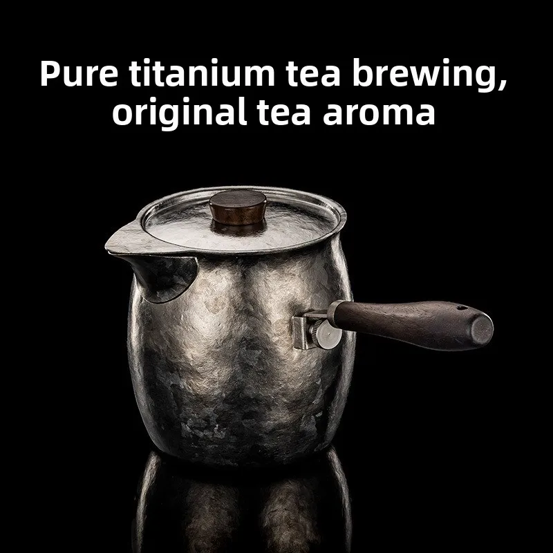 Pure titanium brewed teapot roasted milk tea can can tea health pot surrounding stove brewed tea