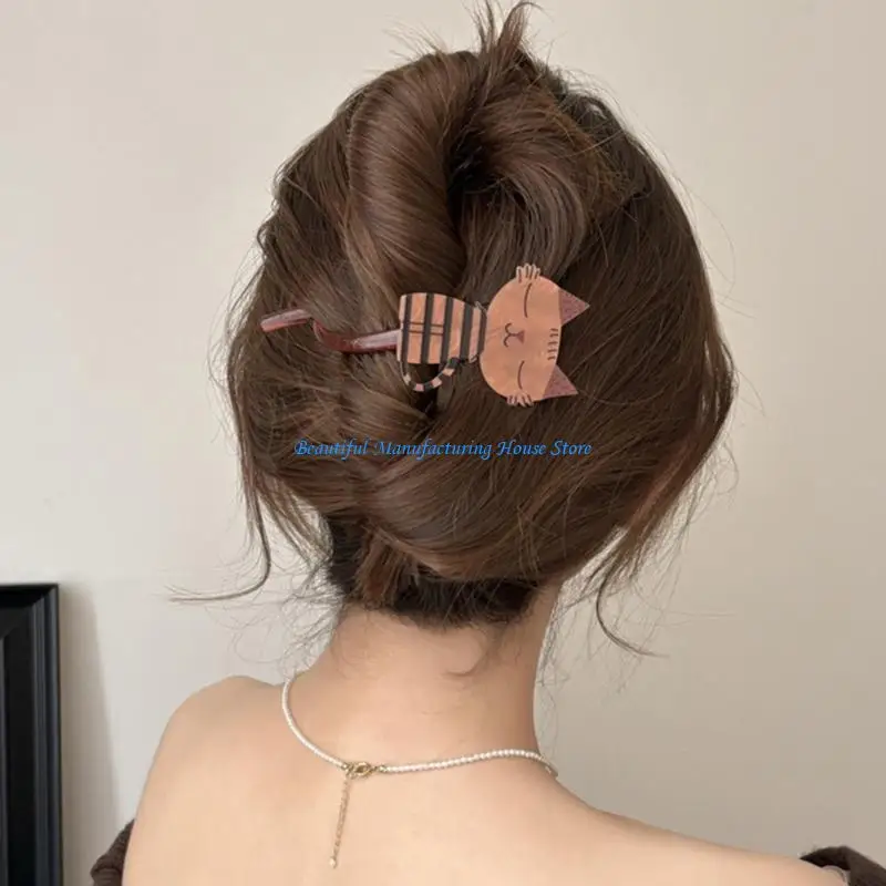 

E56A 1PC Elegant Shaped Hair Accessories Practical Acrylic Barrettes Fashion Hair Clip Suitable For Thin Hair Types