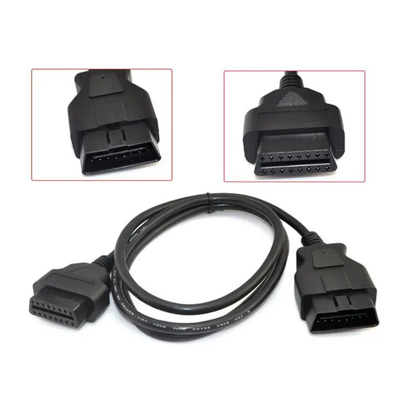 30cm 100cm 1.5M 3 Meter OBD2 16Pin Cable Male To Female Straight Plug OBD Extension Cord for Auto ECU Diagnostic Key Programmer