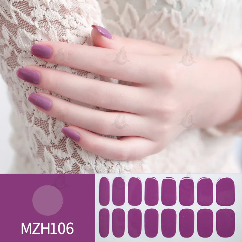 

MEBIS Set Solid Color Nail Art Sticker Monochrome Nail Sticker Full Sticker Starry Sky Gradual Change with Adhesive Backing