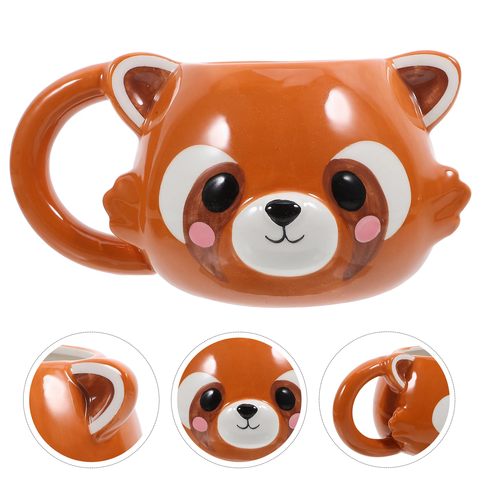

HOLIDYOYO Little Raccoon Ceramic Mug 3D Cartoon Animal Coffee Cup Lightweight Tea Soup Mug Home Office Tableware