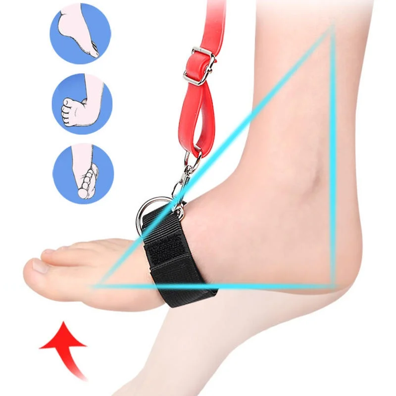 Foot Ankle Joint Correction Ligament with Loops Achilles Tendon Stretching Belt Foot Drop Corrector Training Belt