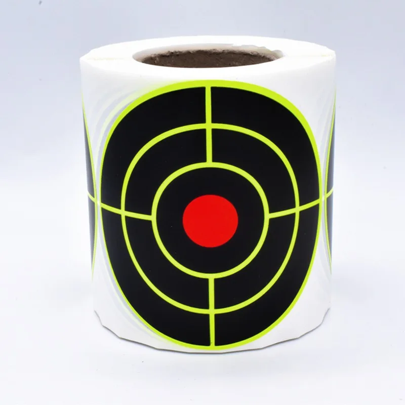 100 Pcs/Roll Shooting Splatter Targets Stickers 3 Inch Self Adhesive Targets Paper Reactive Splatter Stickers for Archery Bow