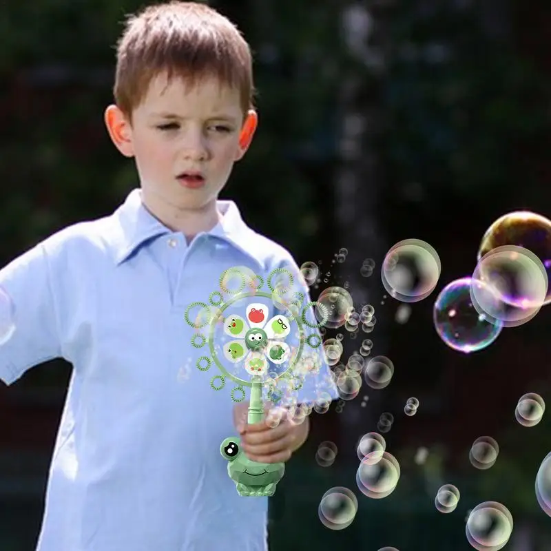 Mulino a vento Bubble Wand Outdoor Party Handheld Windmill Bubble Machine Creative Windmill Spinner Bubble Blower Kid giocattoli divertenti per