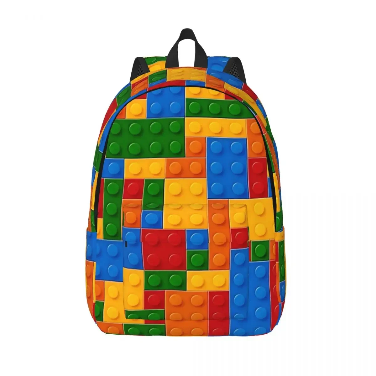 Building Blocks Toy Construction Backpack Men Women Teenage School Travel Daypack Colorful Funny College Canvas Bags Lightweight