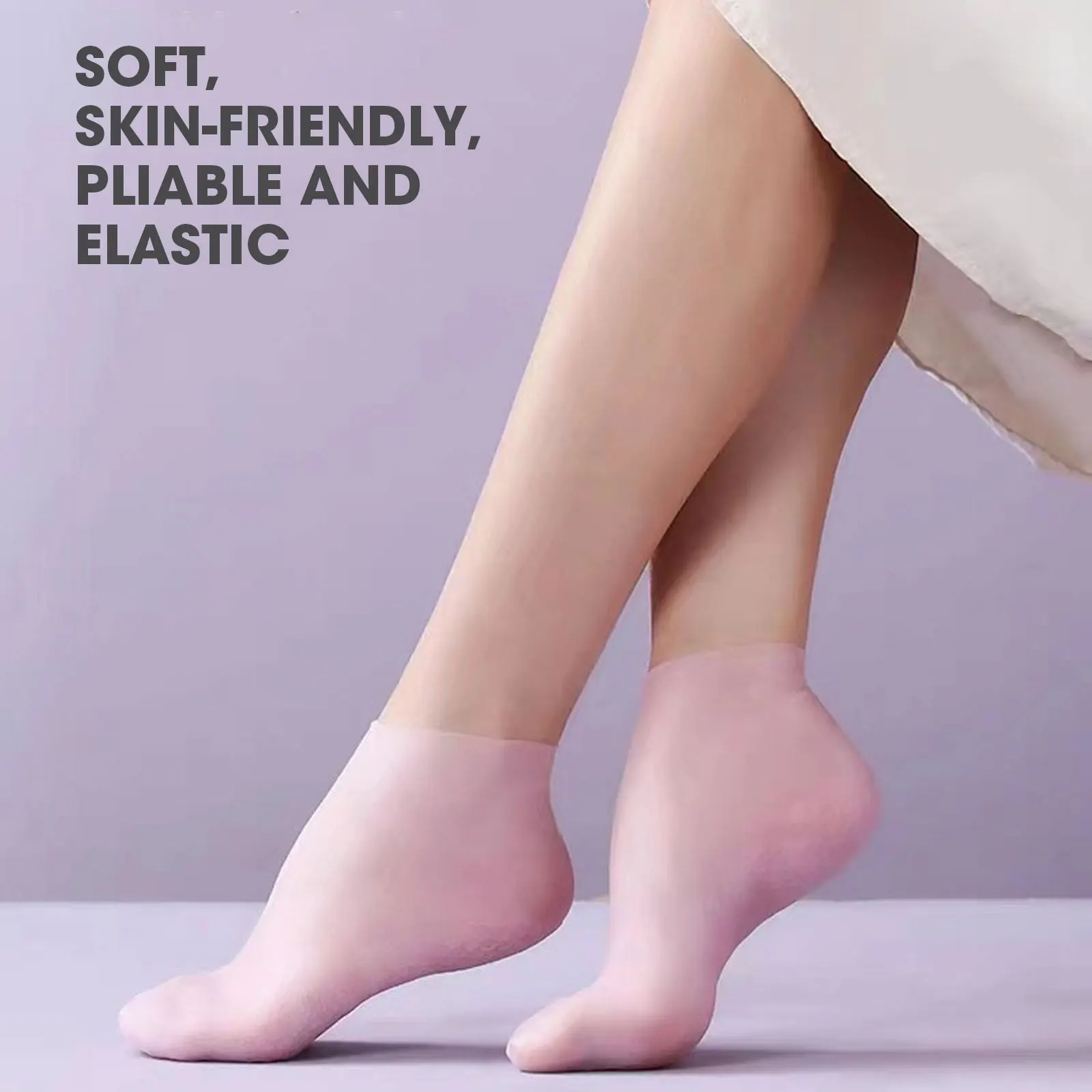 

Silicone Foot Care Socks Anti Cracking Moisturizing Socks Cracked Dead Skin Remove Protector Pain Relief Tools