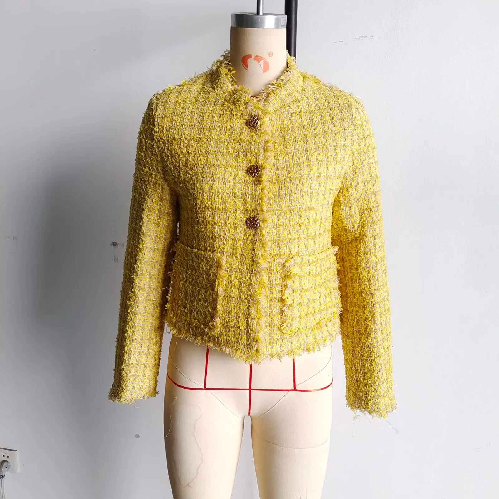 HH Women's Autumn Fashion Solid Single-breasted Long Sleeves With Pockets Coats Female Winter Elegant 2-Color Casual Jackets