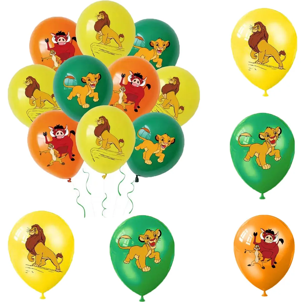 New Disney Lion king Birthday Decorations  Simba Lion king Latex Balloon Jungle Safari Balloon for Baby Shower Party Supplies