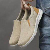 Chaussures d'été en toile pour hommes, baskets respirantes et confortables à enfiler pour l'extérieur, mocassins classiques pour hommes 1