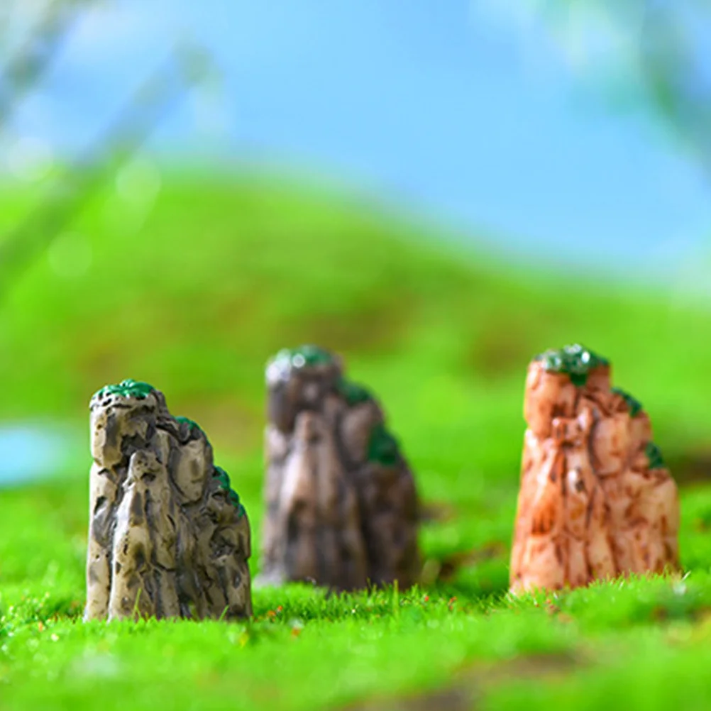 

6Pcs Realistic Miniature Rockery Aquarium Decor Fish Tank Resin Ornament Indoor Bonsai Gift Mini Resin Rockery