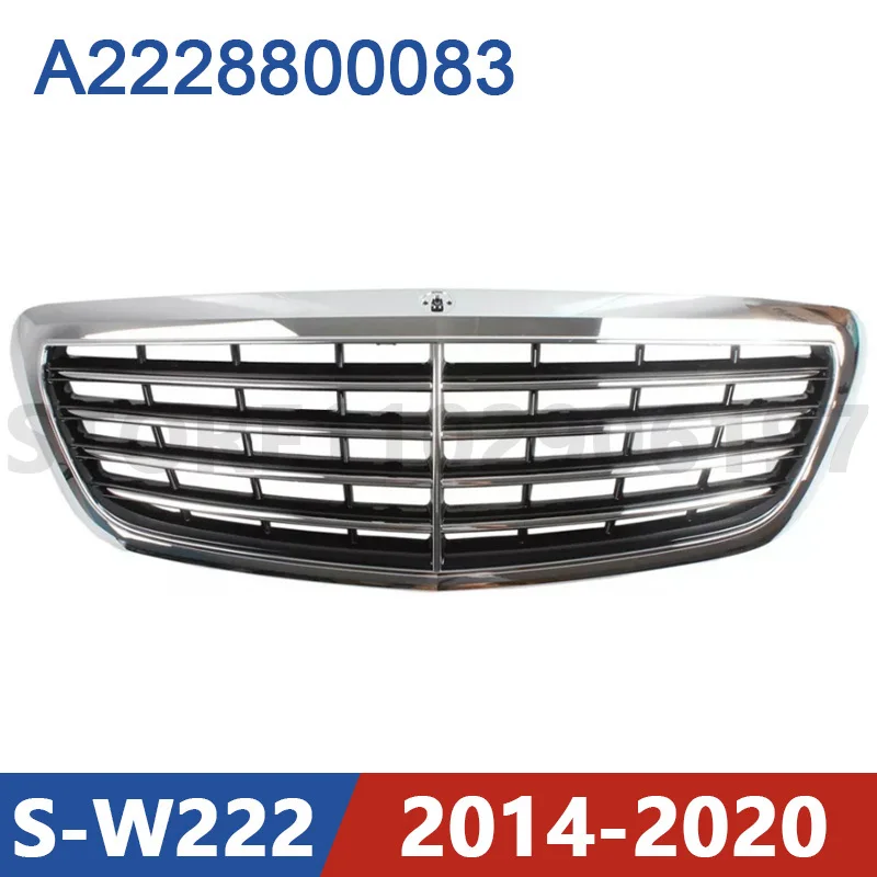 for 2014-2020 W222 Mercedes Benz S400 S450 S600 S65 S63 AMG Front Bumper Radiator Grill Mesh Middle Net A2228800083 2228800083