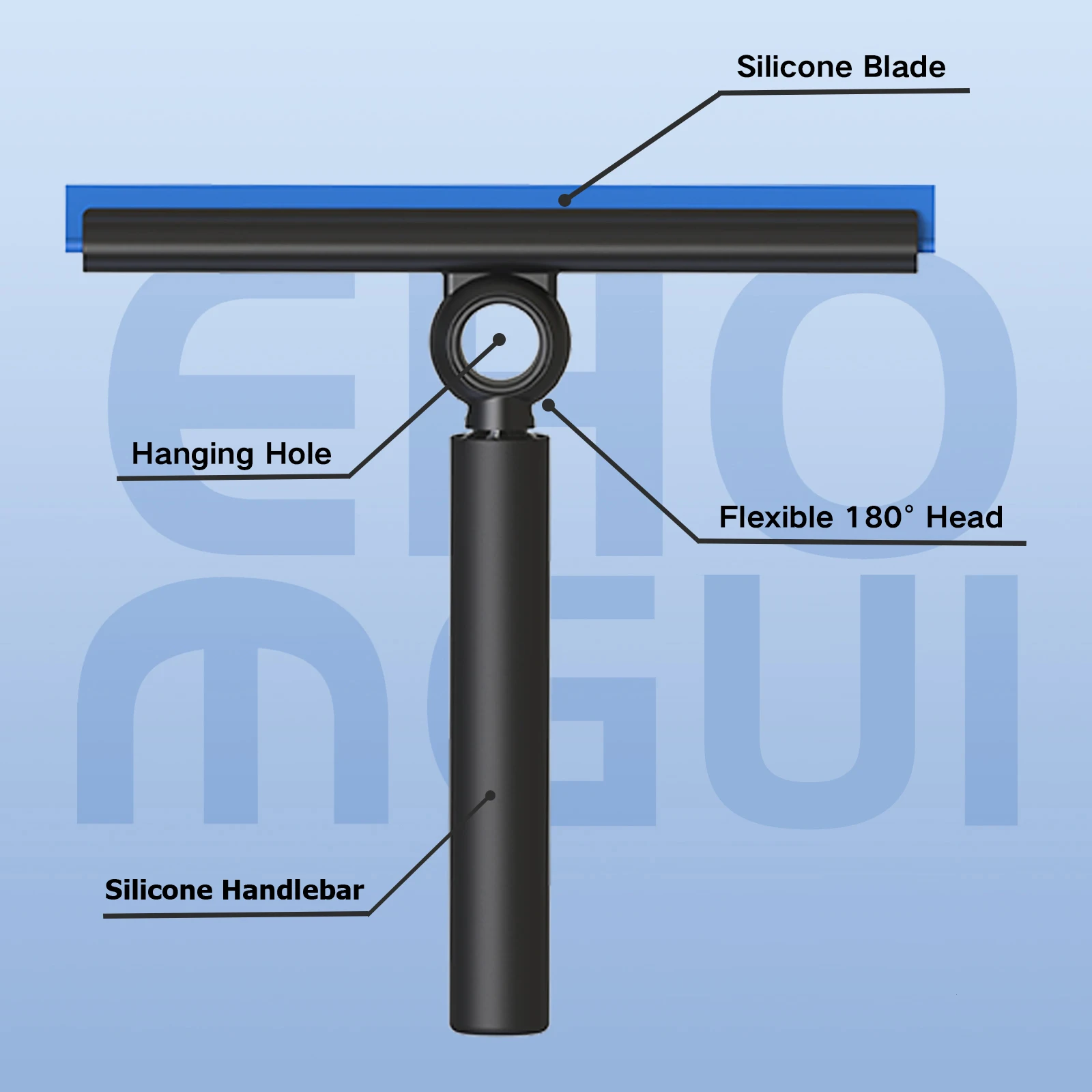 EHOMGUI Telescopic Shower Squeegee for Glass Door Wiper Scraper Cleaner Bathroom Mirror Wiper Scraper Glass Cleaning