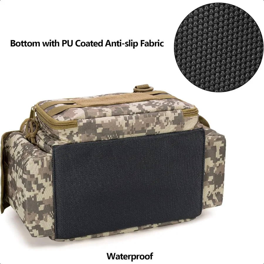 حقيبة أدوات صغيرة مع منظم تخزين أدوات سفلي مبطن سميك مضاد للاحتكاك للرجال، حقيبة تكتيكية متعددة الوظائف