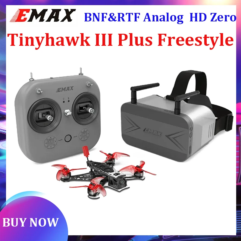 Emax Tinyhawk III Plus Freestyle Analog/HD Null BNF/RTF Renn Drone TH12025 7000kv 2s 2.4G ELRS with Camera Quadcopter