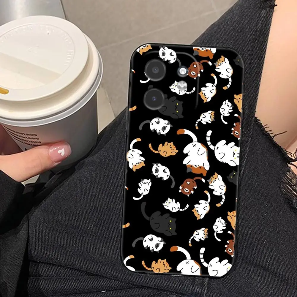 Phone Case For Infinix TECNO POP SPARK SMART 6 7 8 9 10 CAMON 50 40 30 30S 20 20C Case Funda Shell Cover Cartoon Cute Cats