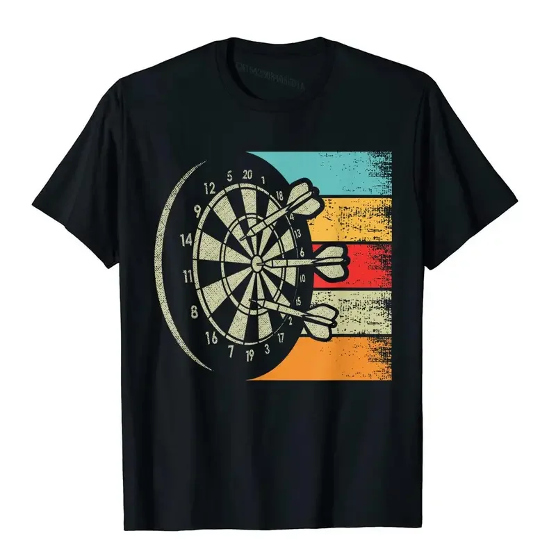 

Vintage Darts Dartboard Bullseye Arrow Dart Lovers T-Shirt Preppy Style Cotton Male Tops & Tees Fitness New Design T Shirts