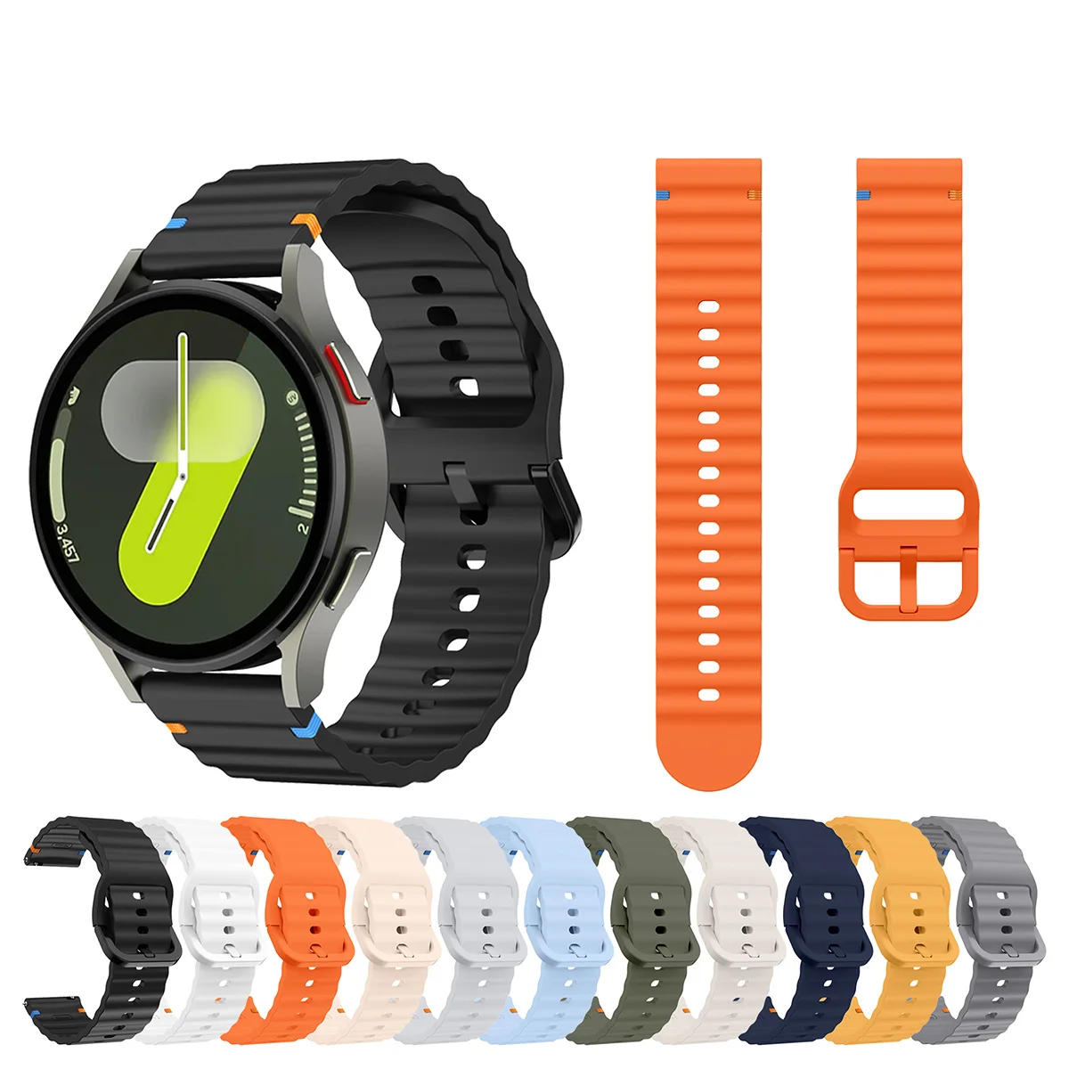 20mm 22mm Silicone Strap for Samsung Galaxy Watch 7 6 5 4 44mm 40mm 6Classic 43mm 47mm Bracelet for Huawei Watch GT6 4/3Pro Band