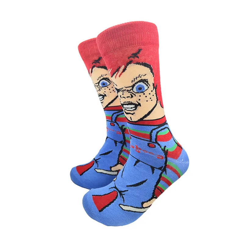 Calcetines de Anime Chucky para hombre y mujer, medias divertidas de dibujos animados, Cosplay, Festival de Navidad, personalidad, deportes, novedad