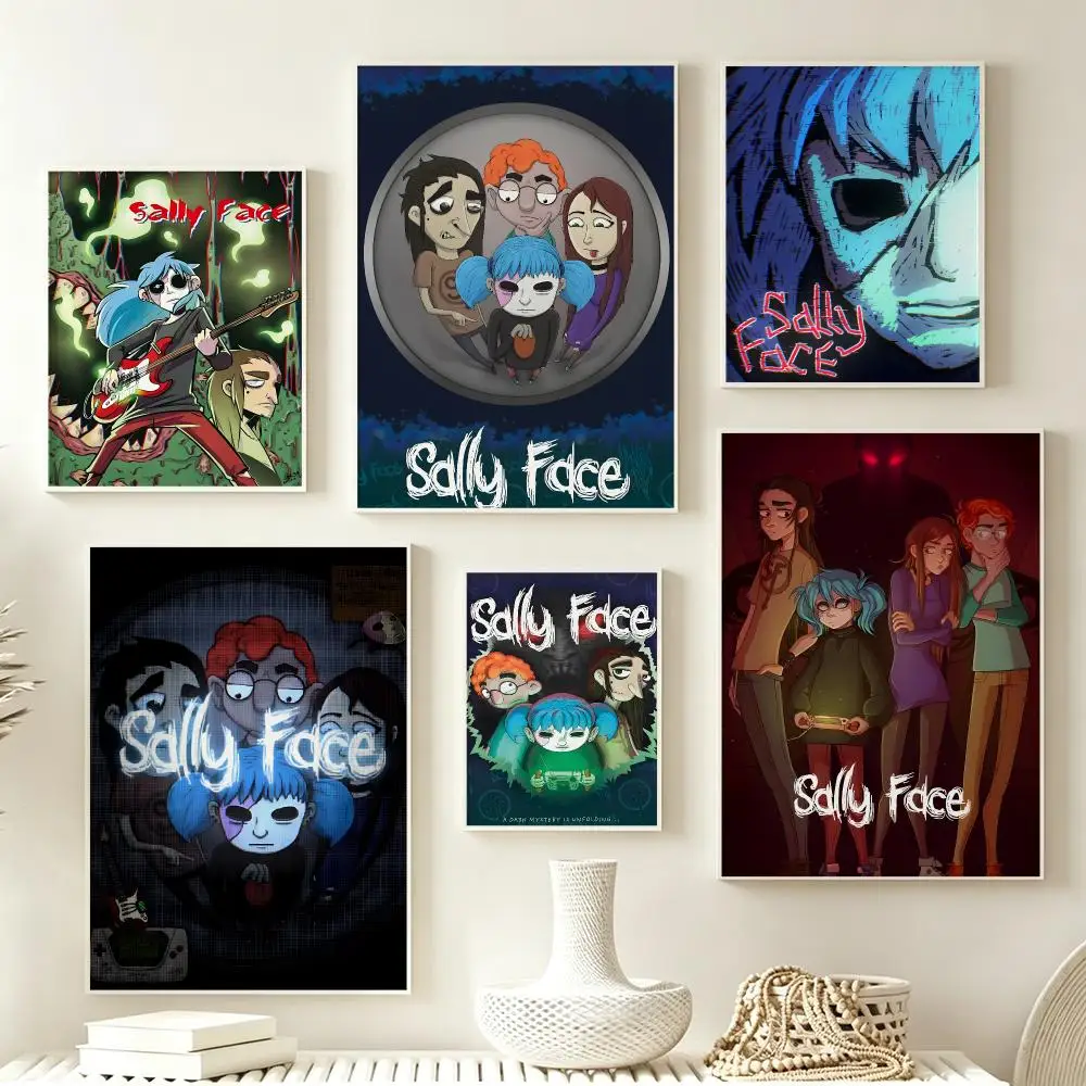 Game Sally Face Poster Poster Multiple Sizes  frameless Creamy Style Wall Art Home Decor For Living Room Bedroom gift