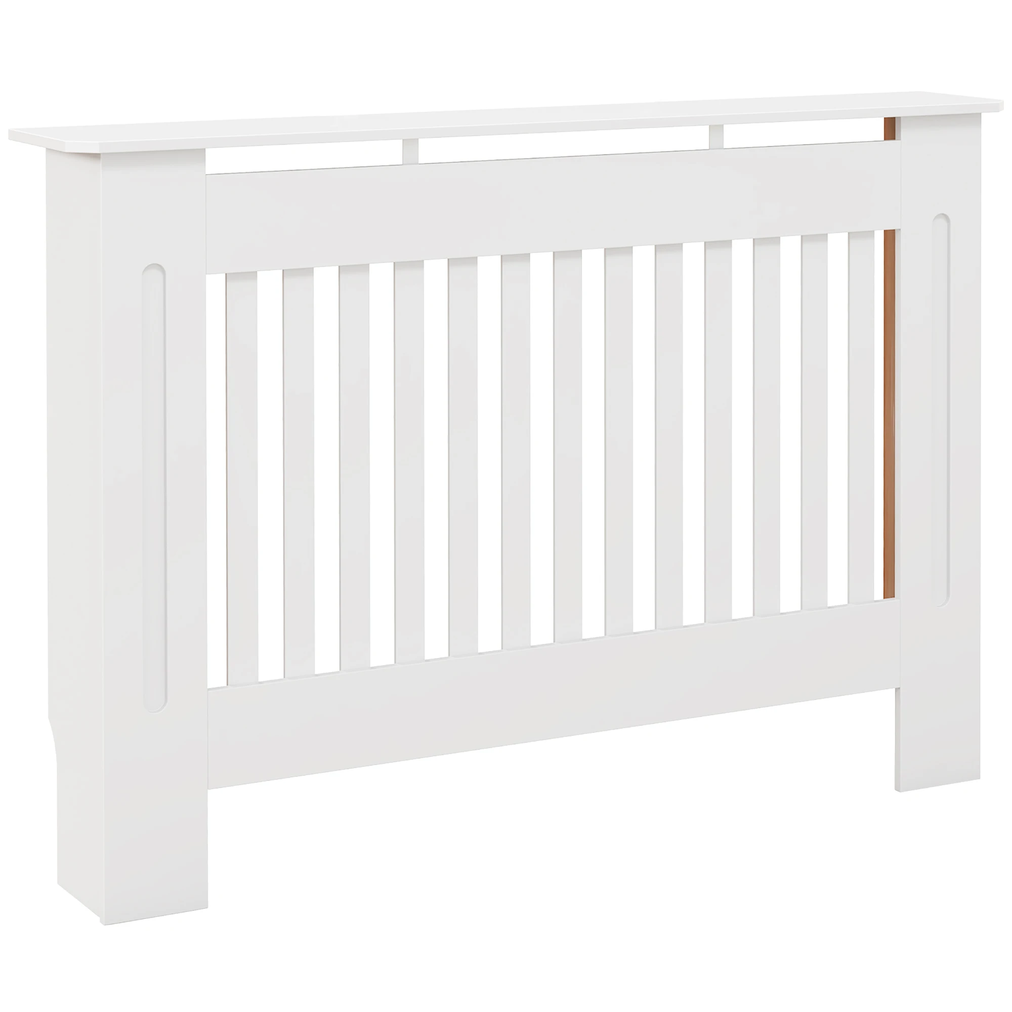 HOMCOM Cache-radiateur couverture radiateur Design couverture radiateur Panneau Cabinet 112L x 19l x 81H cm MDF Blanc